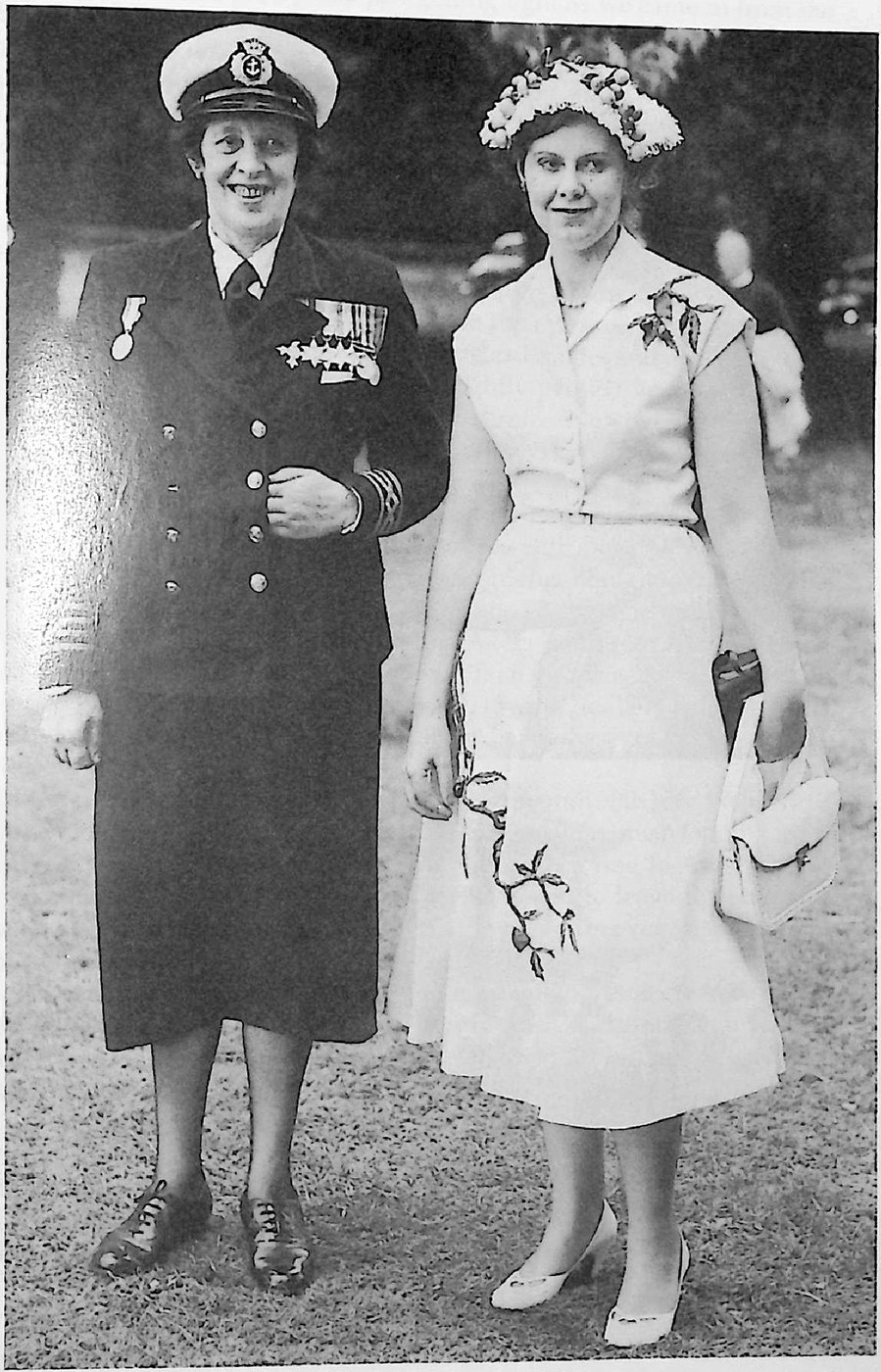 With her niece Cherry, 1957